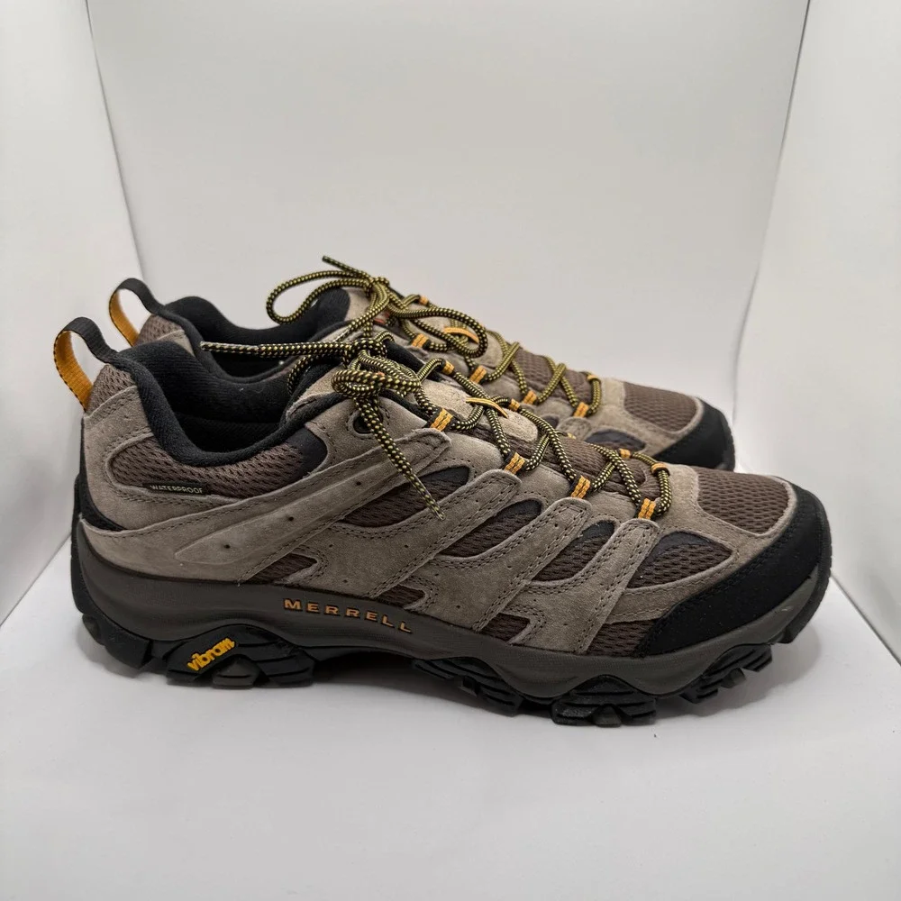 Merrell Moab 3 WP Waterproof Hiking Shoes Mens 12 Walnut Brown J037989 Vibram